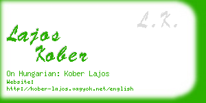 lajos kober business card